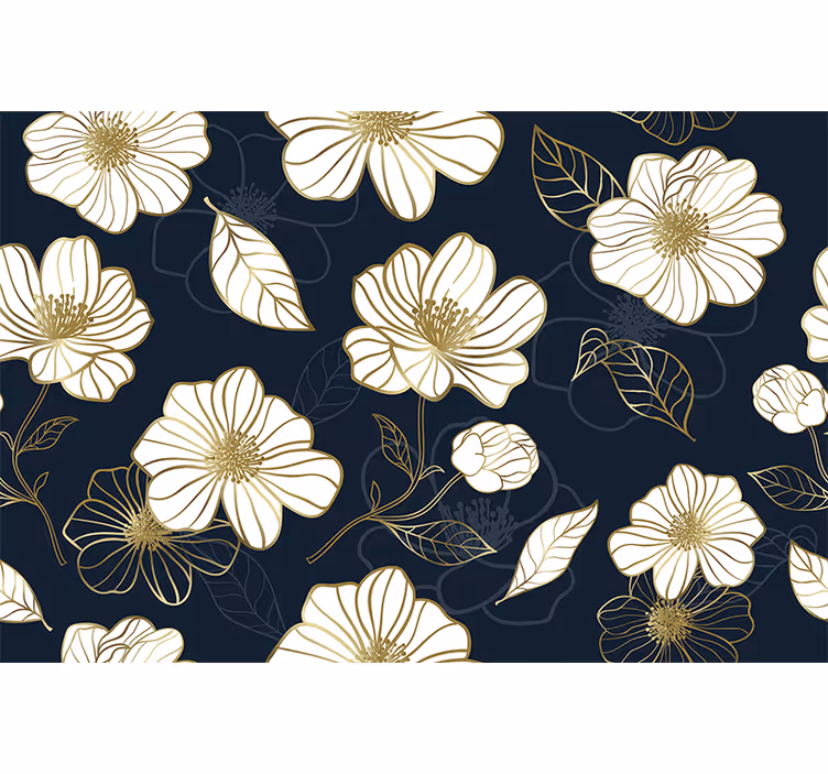 Fototapete blumen elegante botanische anordnung - TenStickers