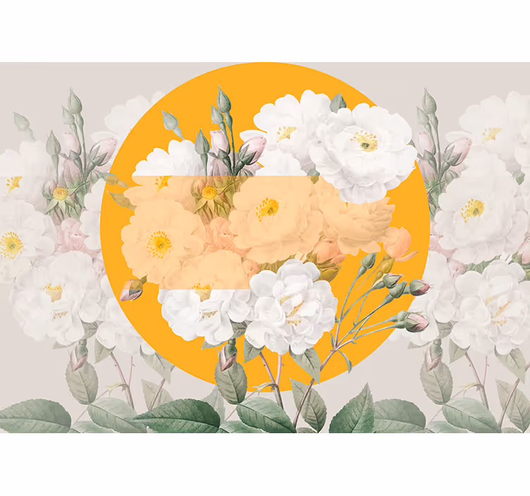 Fototapete blumen blühende florale komposition - TenStickers