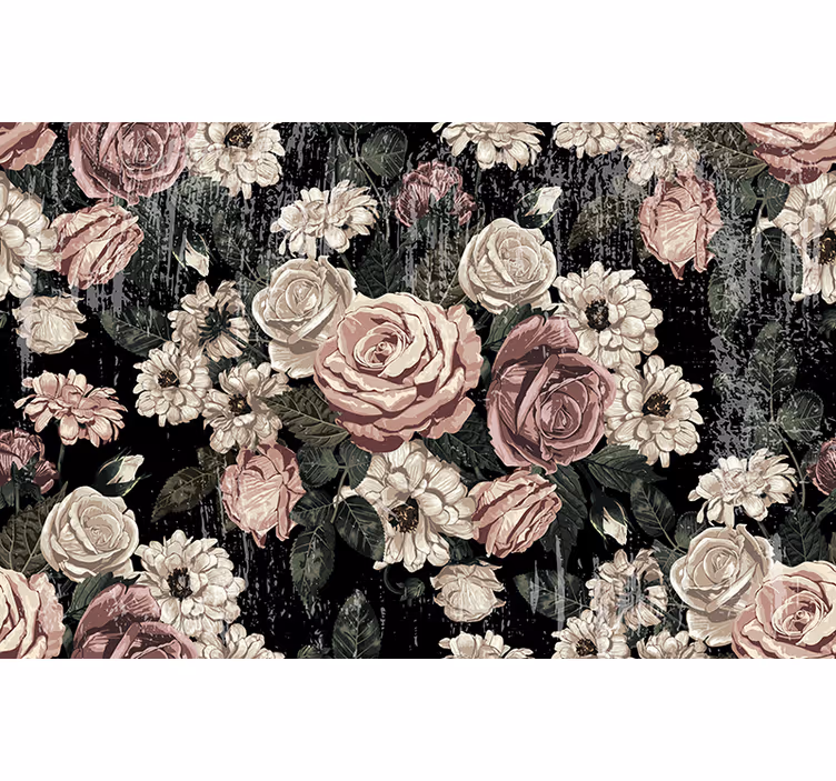 Fototapete blumen vintage blumenexplosion - TenStickers