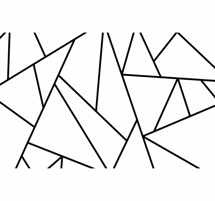Fototapete abstrakt geometrische schwarze linien - TenStickers