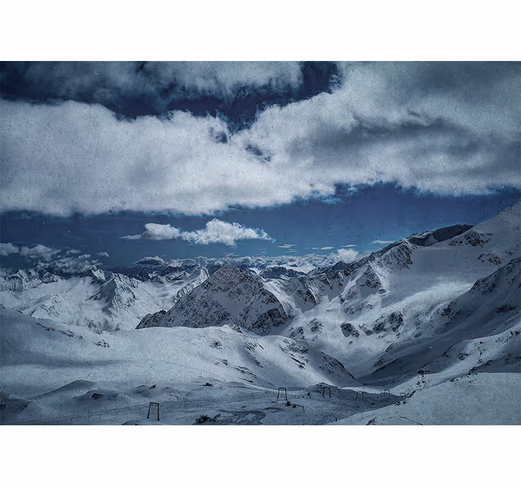 Fototapete berge mit schneebedeckten gipfeln - TenStickers