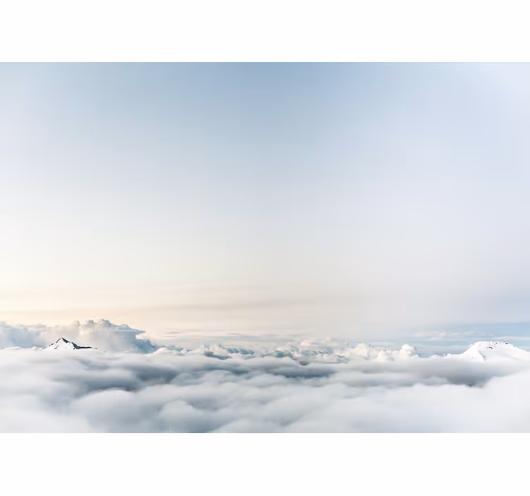 Fototapete berge friedliche wolkenlandschaft - TenStickers