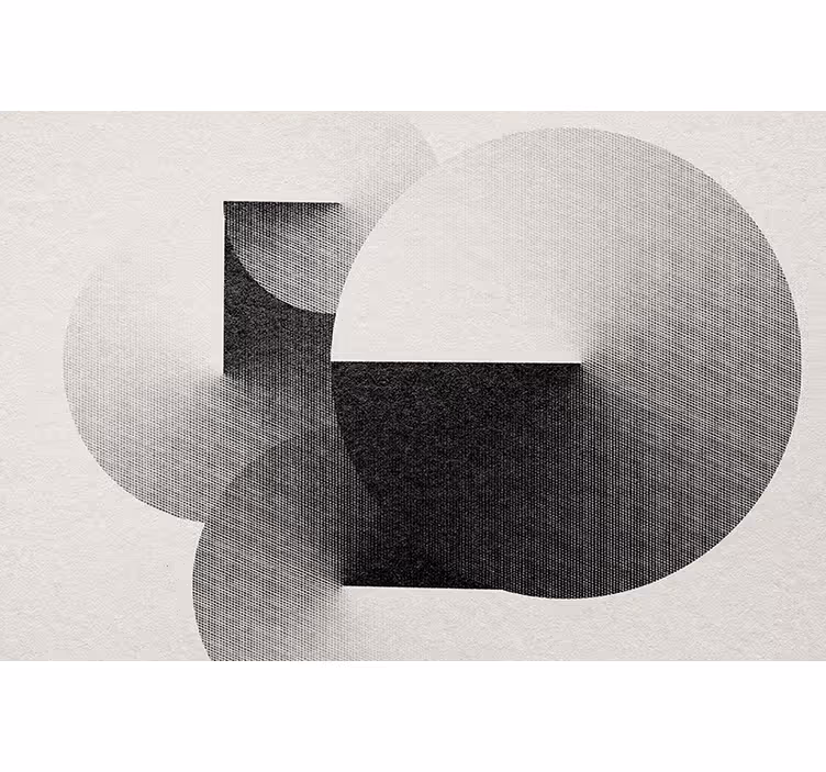 Fototapete abstrakt geometrische kreis komposition - TenStickers