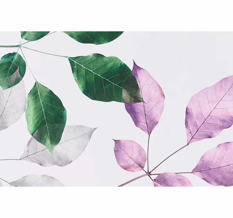 Fototapete natur mit blattartigen botanischen akzenten - TenStickers