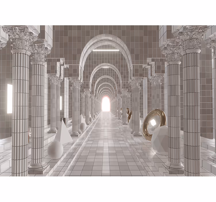 Fototapete abstrakt für architektonisches flurdesign - TenStickers