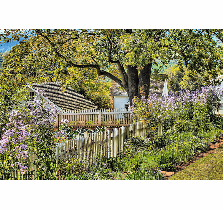 Fototapete landschaft ruhiger gartenblick - TenStickers