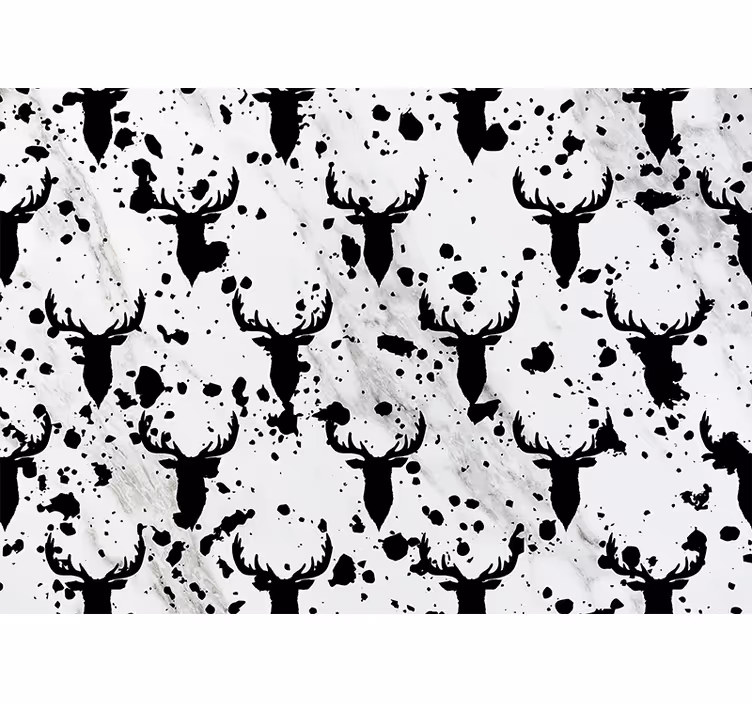 Fototapete tiere reh silhouette muster - TenStickers