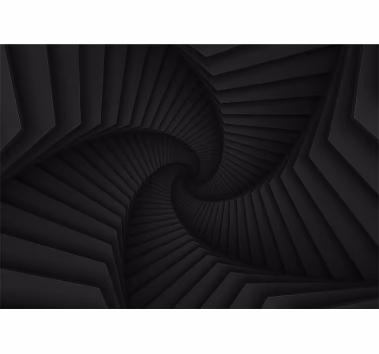 Fototapete 3D Schwarzer tunnel 3d-effekt - TenStickers