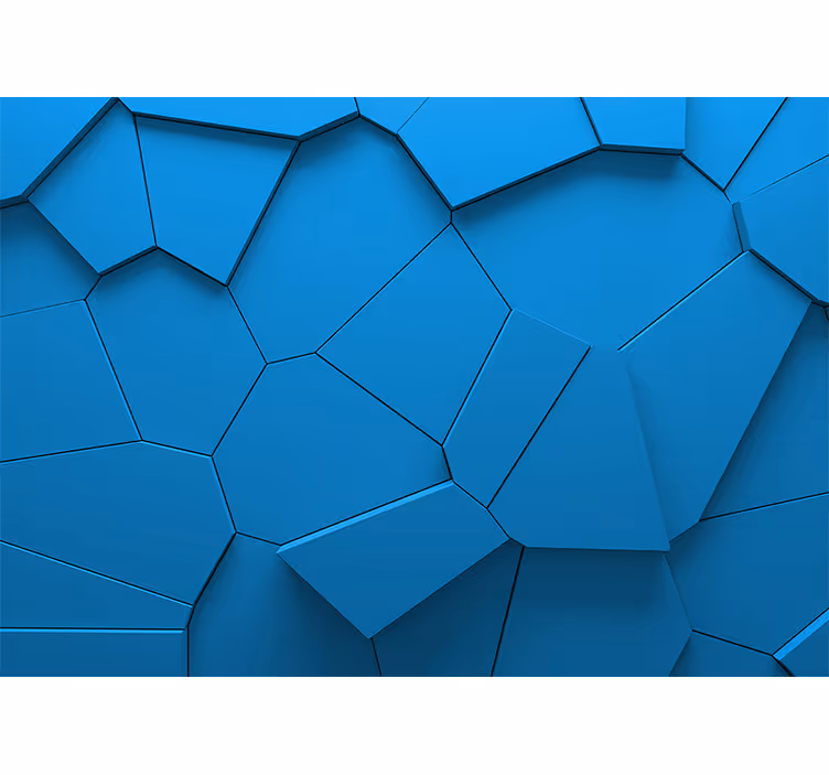 Fototapete muster geometrisches blaues muster - TenStickers