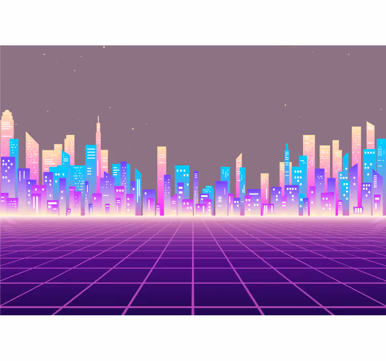 Fototapete städte futuristische stadtansicht - TenStickers