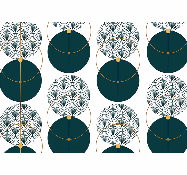 Fototapete muster geometrische fächerformen - TenStickers