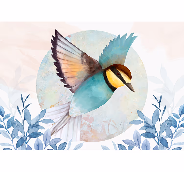 Fototapete wohnzimmer im fliegenden vogel design - TenStickers