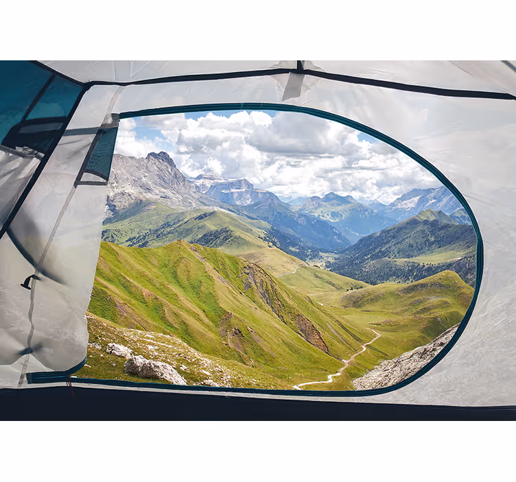Fototapete landschaft grünes bergpanorama - TenStickers