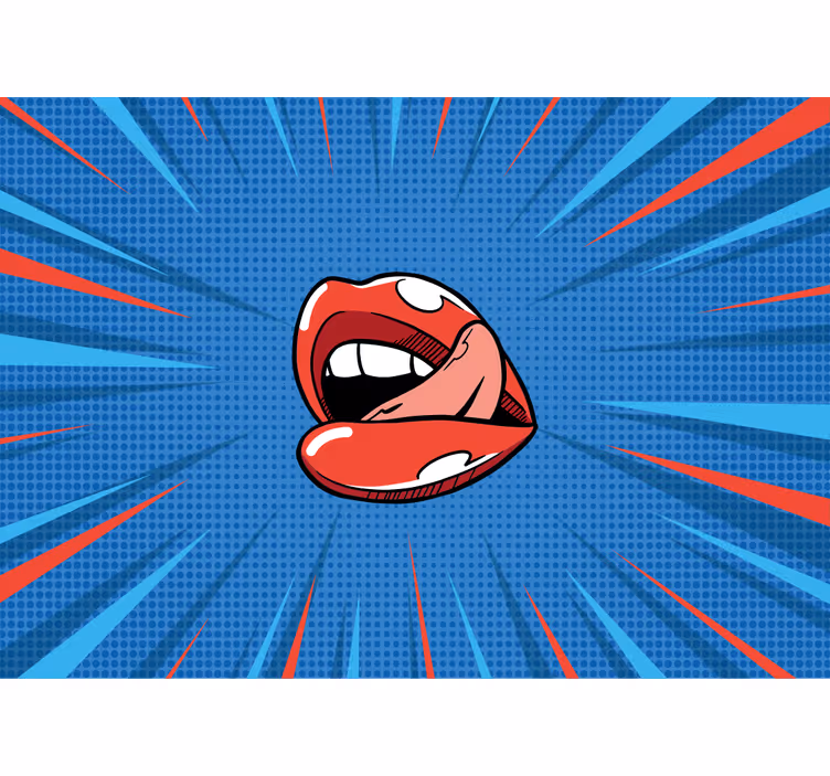 Fototapete graffiti lebhafter mund pop - TenStickers