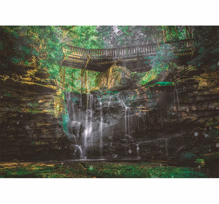 Fototapete landschaft wasserfallansicht - TenStickers