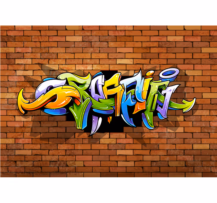 Fototapete graffiti buntes urbanes lettering - TenStickers