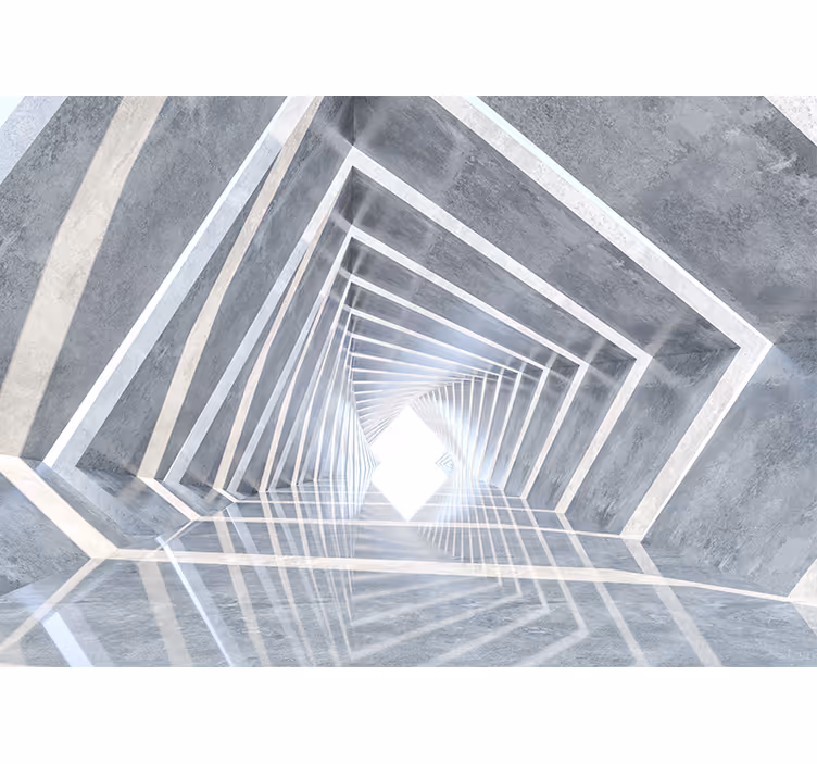 Fototapete abstrakt geometrische tiefenperspektive - TenStickers