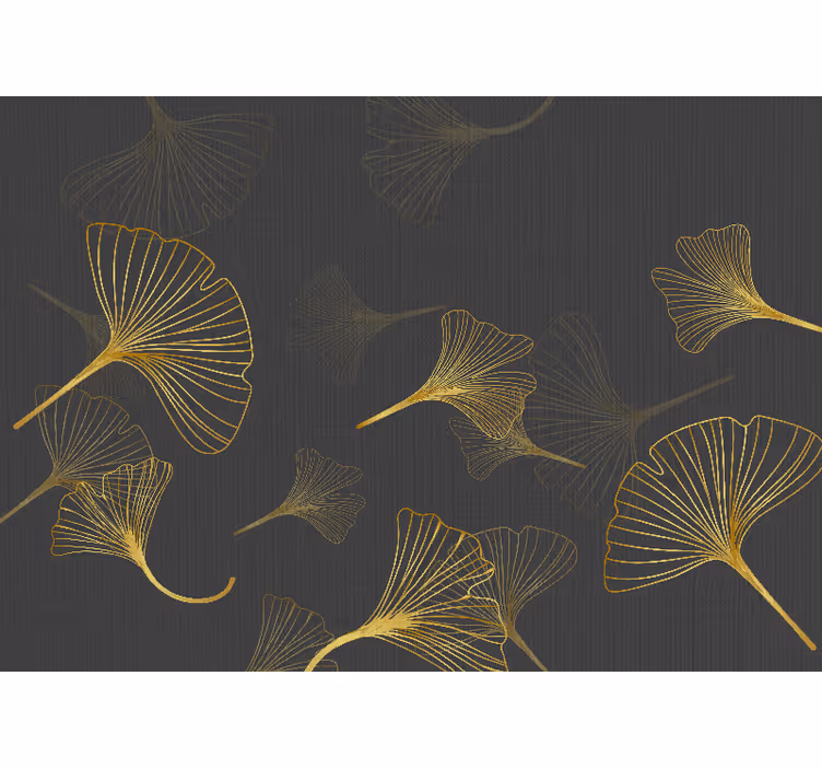 Fototapete blumen ginkgo blatt motiv - TenStickers