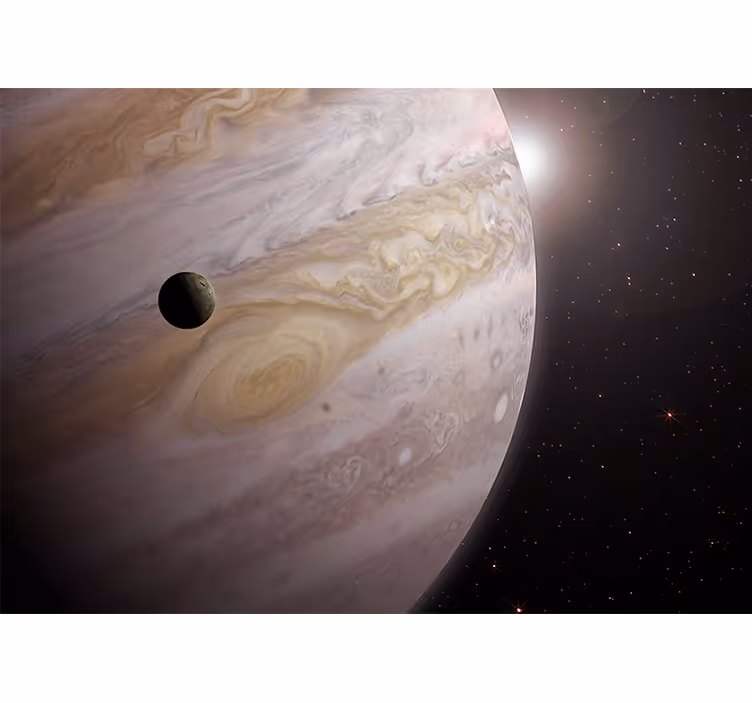 Fototapete Weltraum jupiter und mond - TenStickers
