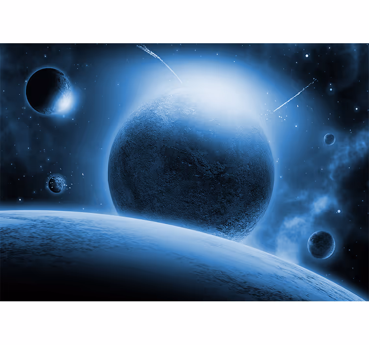 Fototapete Weltraum himmlische planetenszene - TenStickers