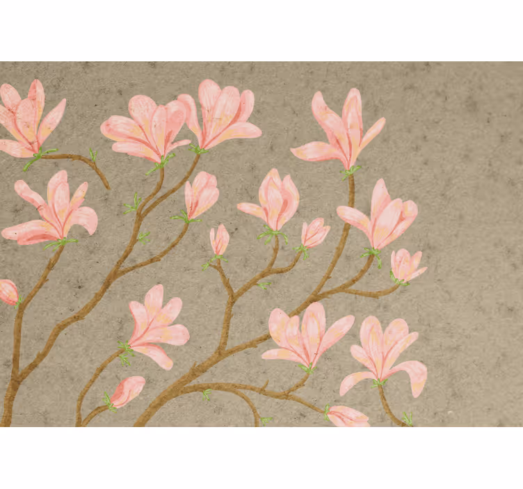 Fototapete blumen pinke magnolienblüten - TenStickers
