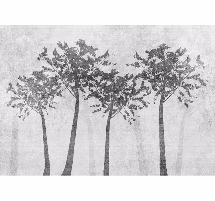 Fototapete baum silhouette baum anordnung - TenStickers