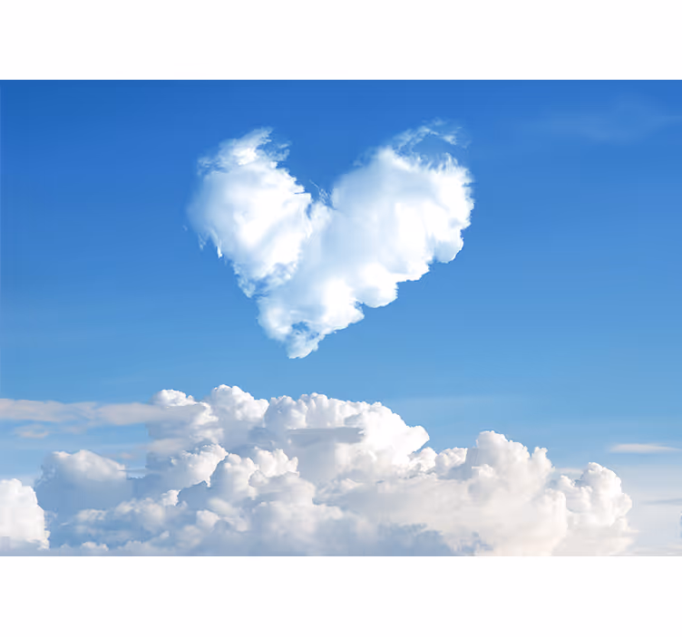 Fototapete liebe herzförmige wolken - TenStickers