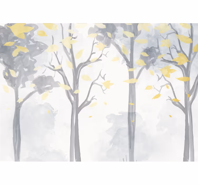 Fototapete baum herbstbaum silhouetten - TenStickers