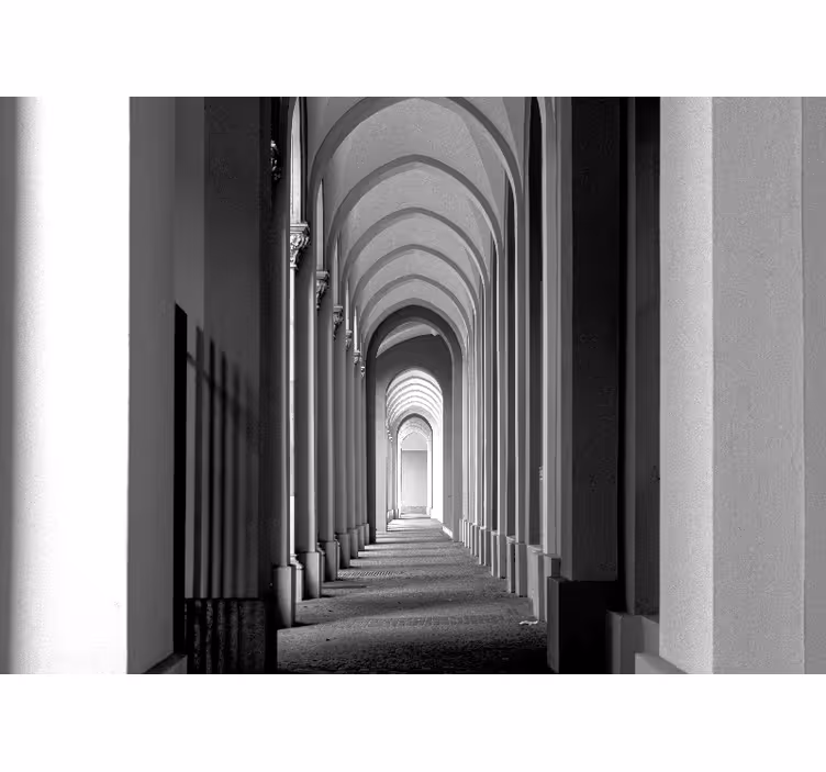 Fototapete städte architektonische bogenperspektive - TenStickers