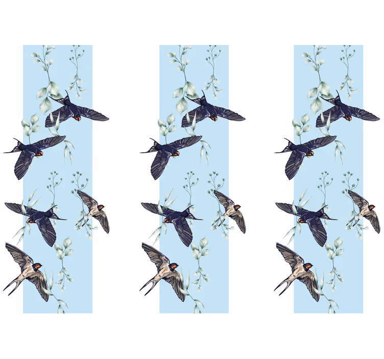 Fototapete tiere schwalben und grünes - TenStickers