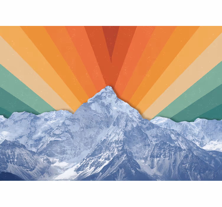 Fototapete berge sonnenaufgang berggipfel - TenStickers
