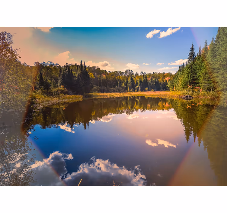 Fototapete landschaft ruhiger wasserspiegel - TenStickers