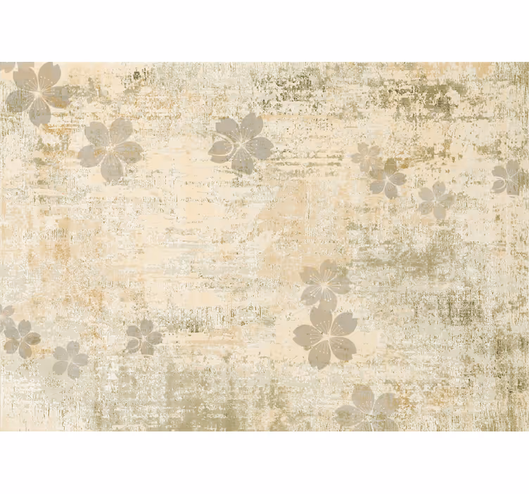 Tapete Wohnzimmer zartes Blumenmuster Design - TenStickers