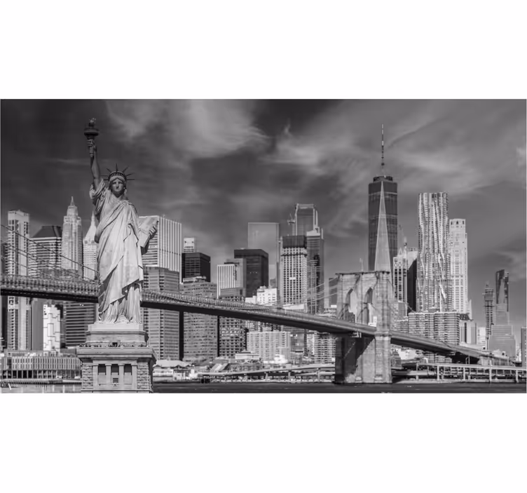 Fototapete Städte New York Schwarz Weiß - TenStickers