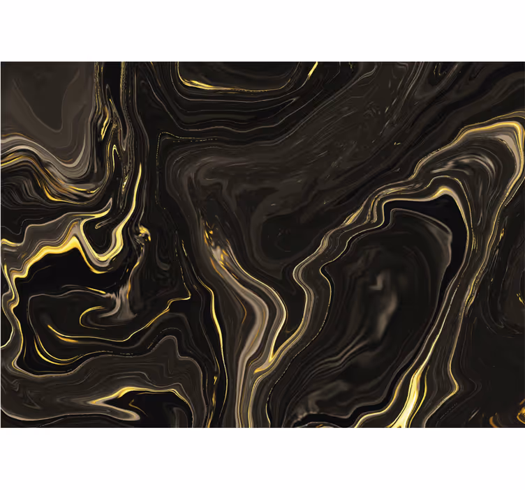 Fototapete Badezimmer Marmor schwarz gold - TenStickers