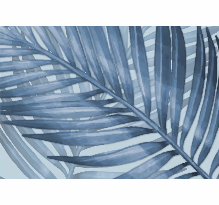 Fototapete Badezimmer blaues tropisches Blatt - TenStickers