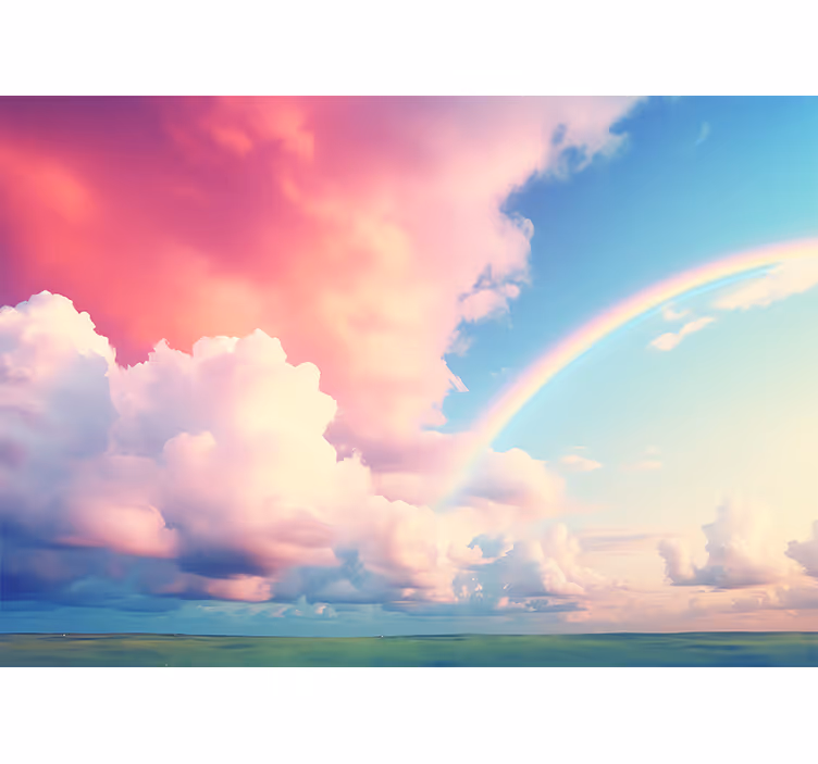 Schlafzimmer Tapete Kinderzimmer Himmel und Regenbogen - TenStickers