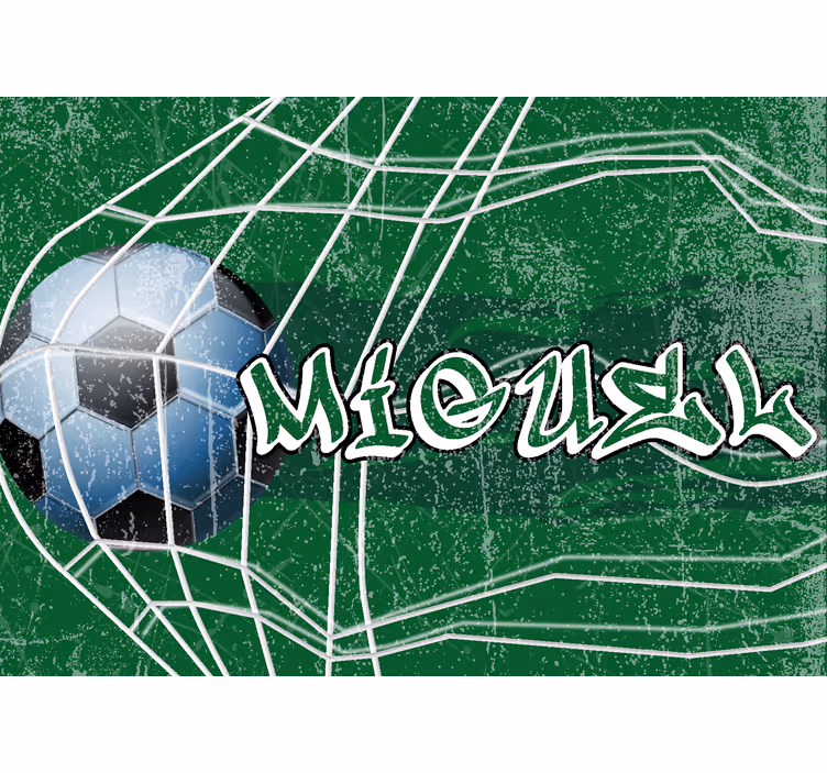 Fototapete mit Namen Jugendzimmer Fußballtor Design - TenStickers