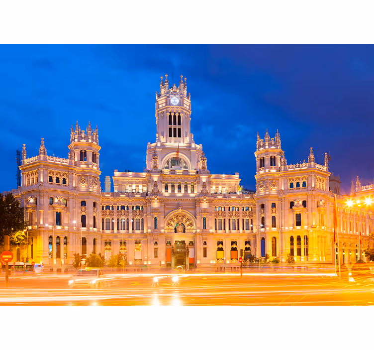 Fototapete madrid beleuchtete stadtansicht - TenStickers