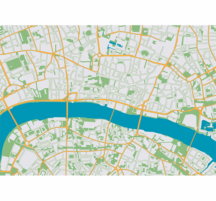 Fototapete Städte London Stadtplan - TenStickers
