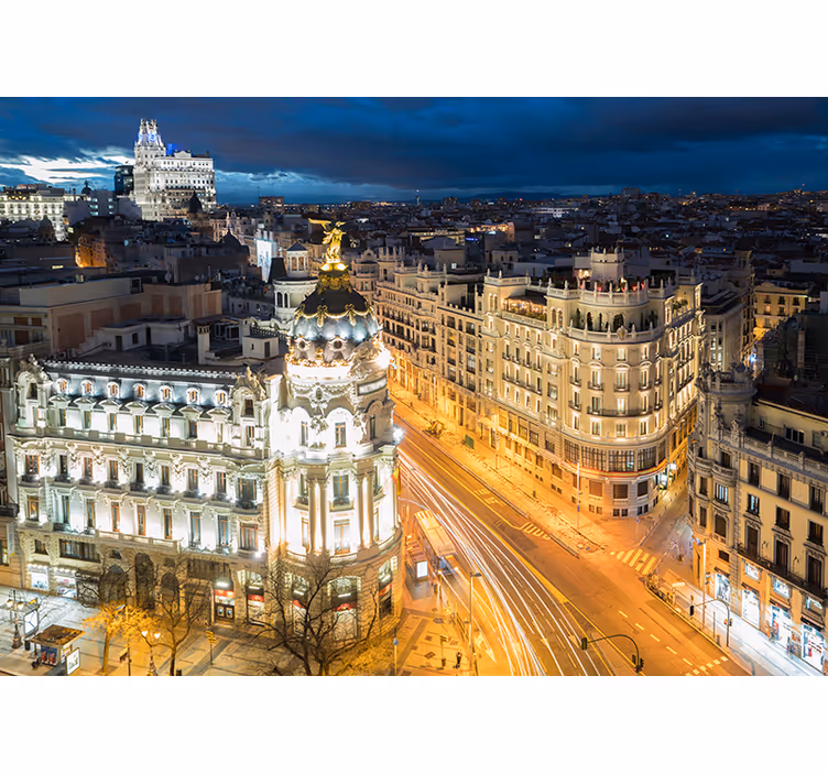 Fototapete madrid nachtsicht - TenStickers
