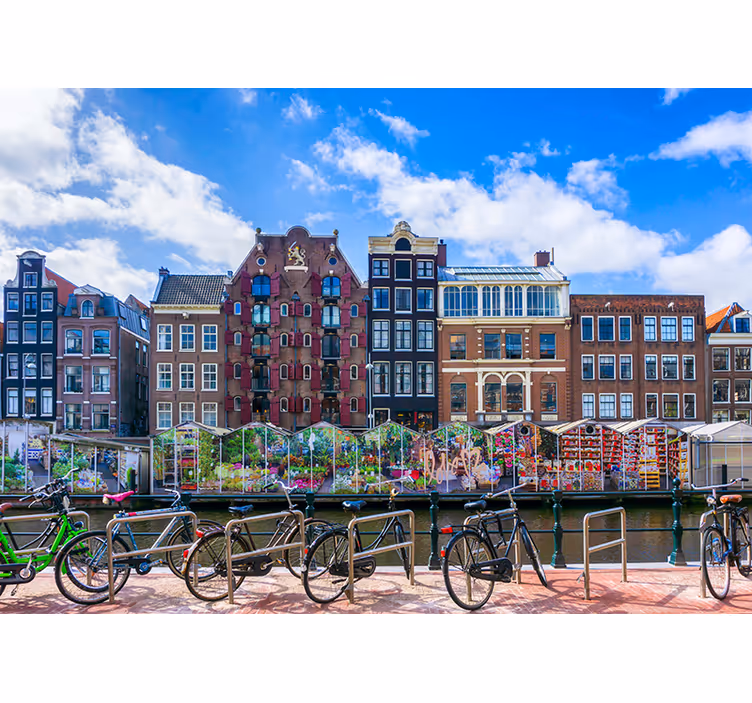 Fototapete Städte Amsterdam Kanalszene - TenStickers