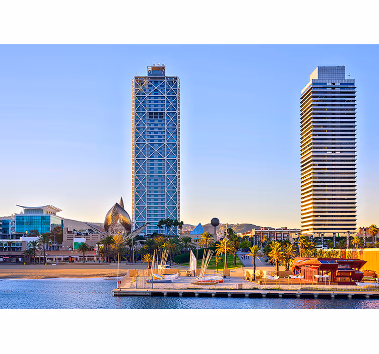 Fototapete Städte Barcelona Küstenblick - TenStickers