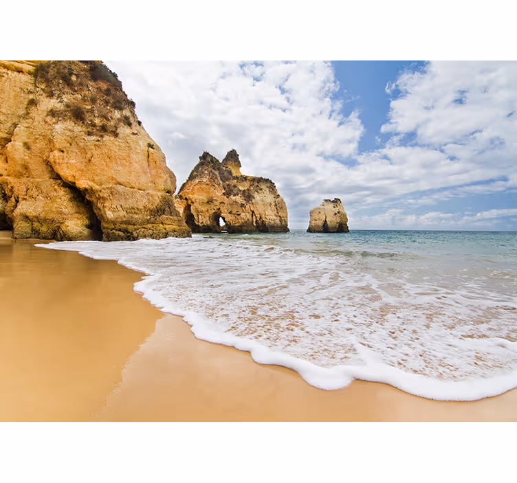 Fototapete Landschaft aussicht auf die klippen am meer - TenStickers