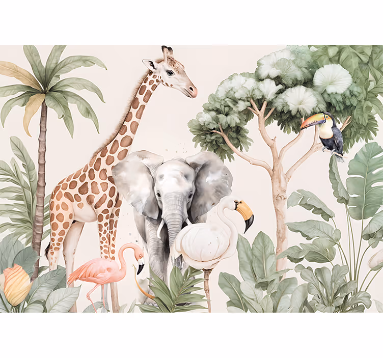 Fototapete Tiere savannenlandschaft - TenStickers