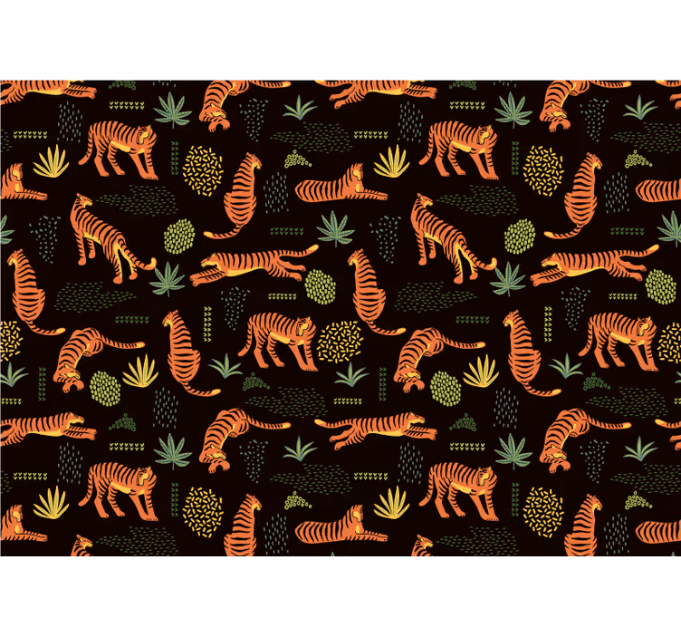 Fototapete Tiere tigermuster - TenStickers