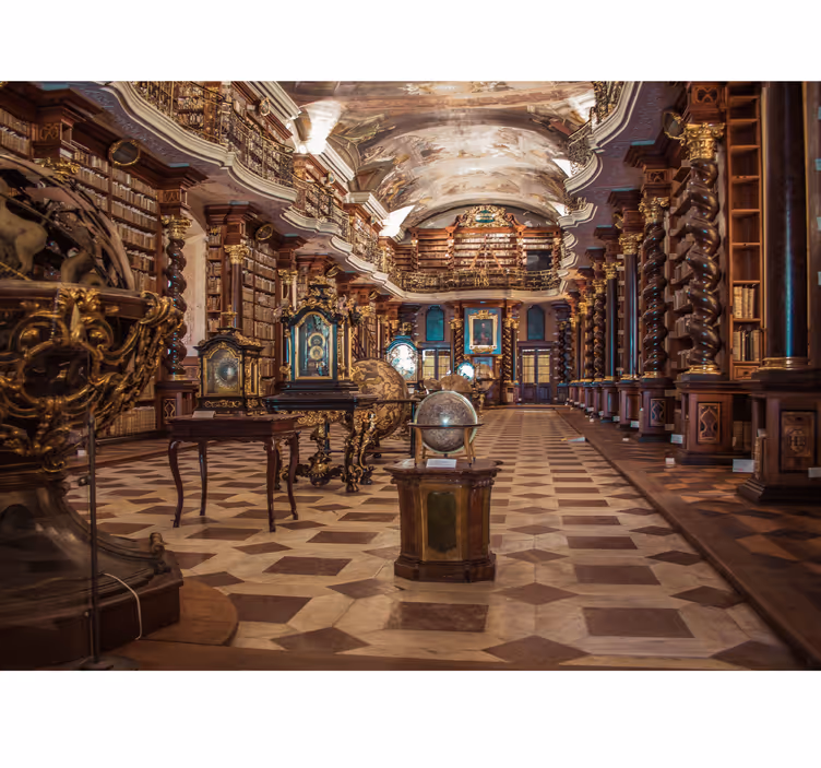 Fototapete Vintage Alte bibliothek - TenStickers