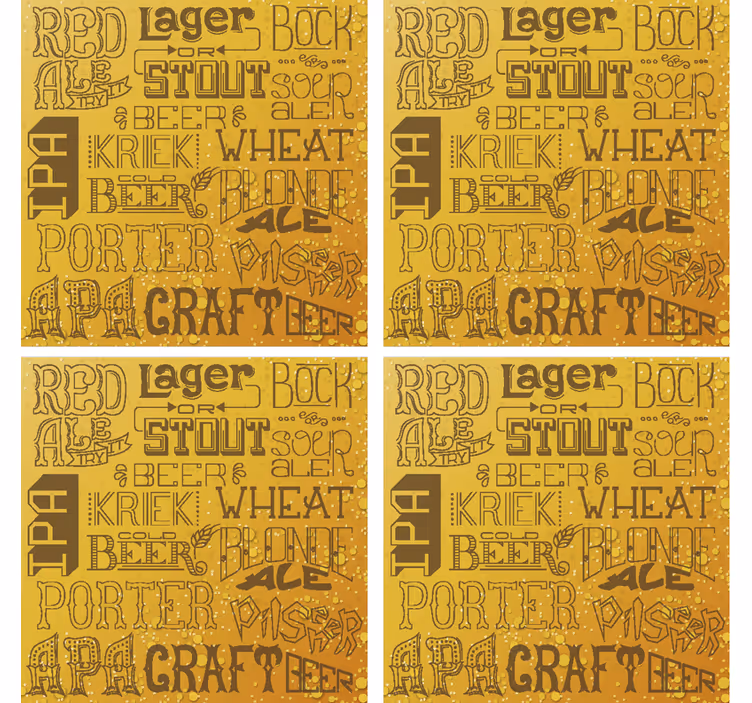 Verschiedene Biersorten Bar Untersetzer - TenStickers
