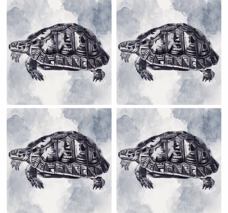 Vintage Schildkröte Tier Untersetzer - TenStickers