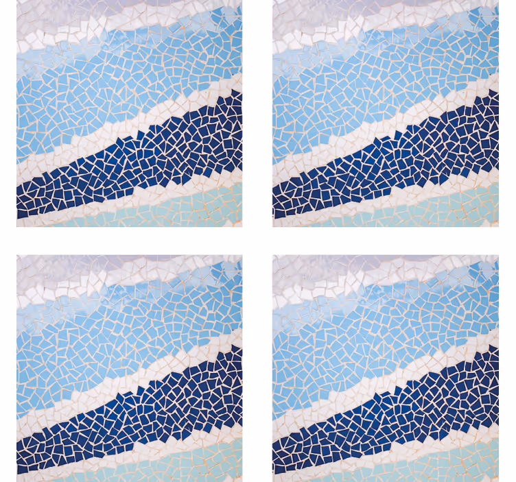 Untersetzer Fliese Blaue mosaikfliesen - TenStickers